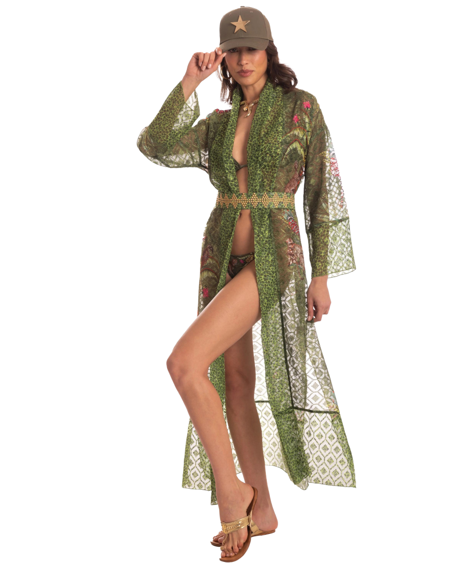 Safari Long Kimono