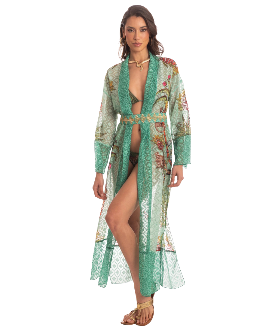 Safari Long Kimono