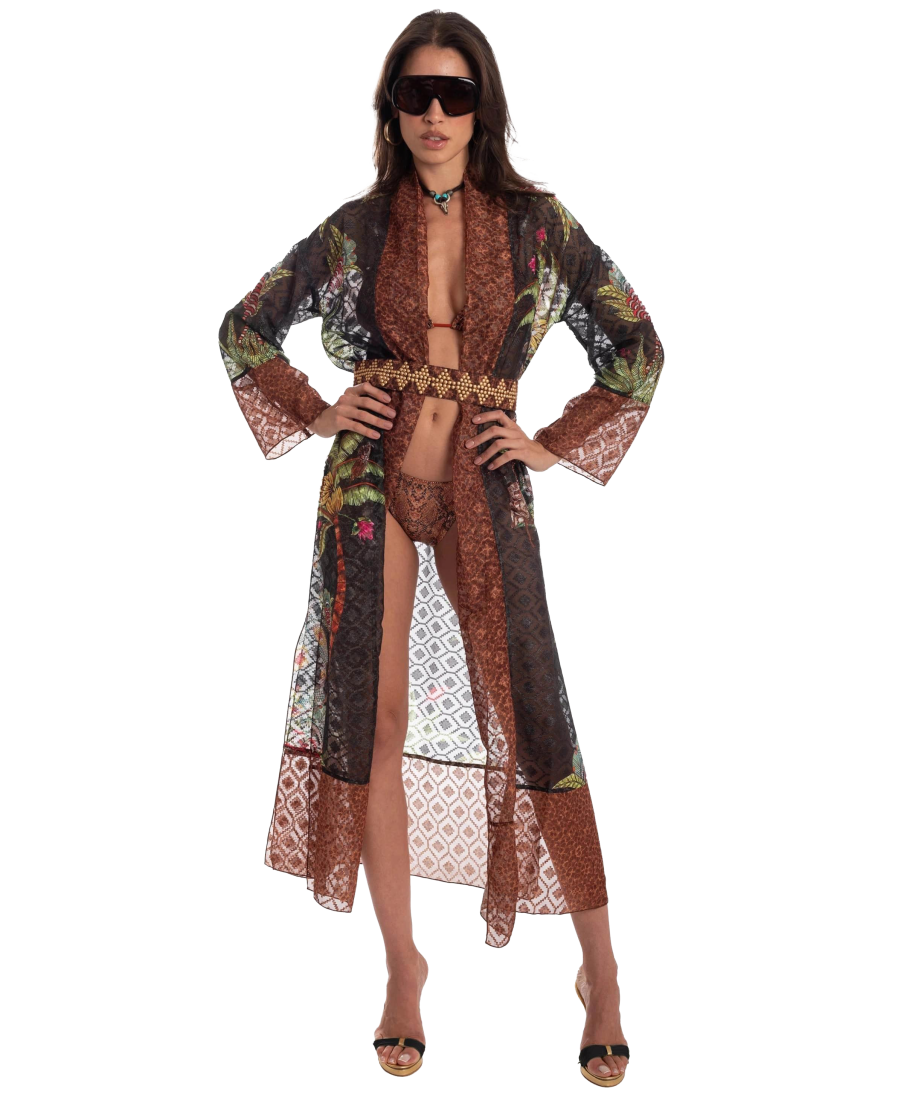 Safari Long Kimono