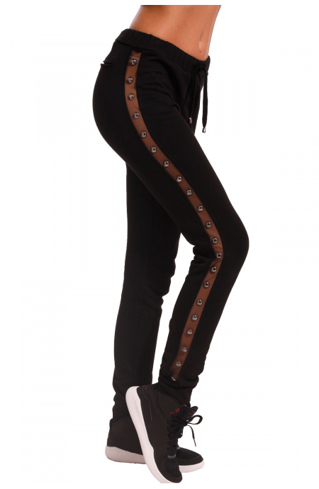 Cotton Gym Pants With Studs Pin-Up Stars - 1