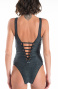 Costume Da Bagno Intero Laserato Glitter Pin-Up Stars - 1