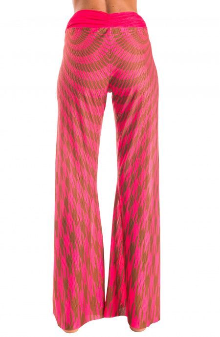 Trousers With Pied De Poule Print Sash Pin-Up Stars - 2