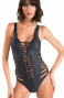 Costume Da Bagno Intero Laserato Glitter Pin-Up Stars - 1