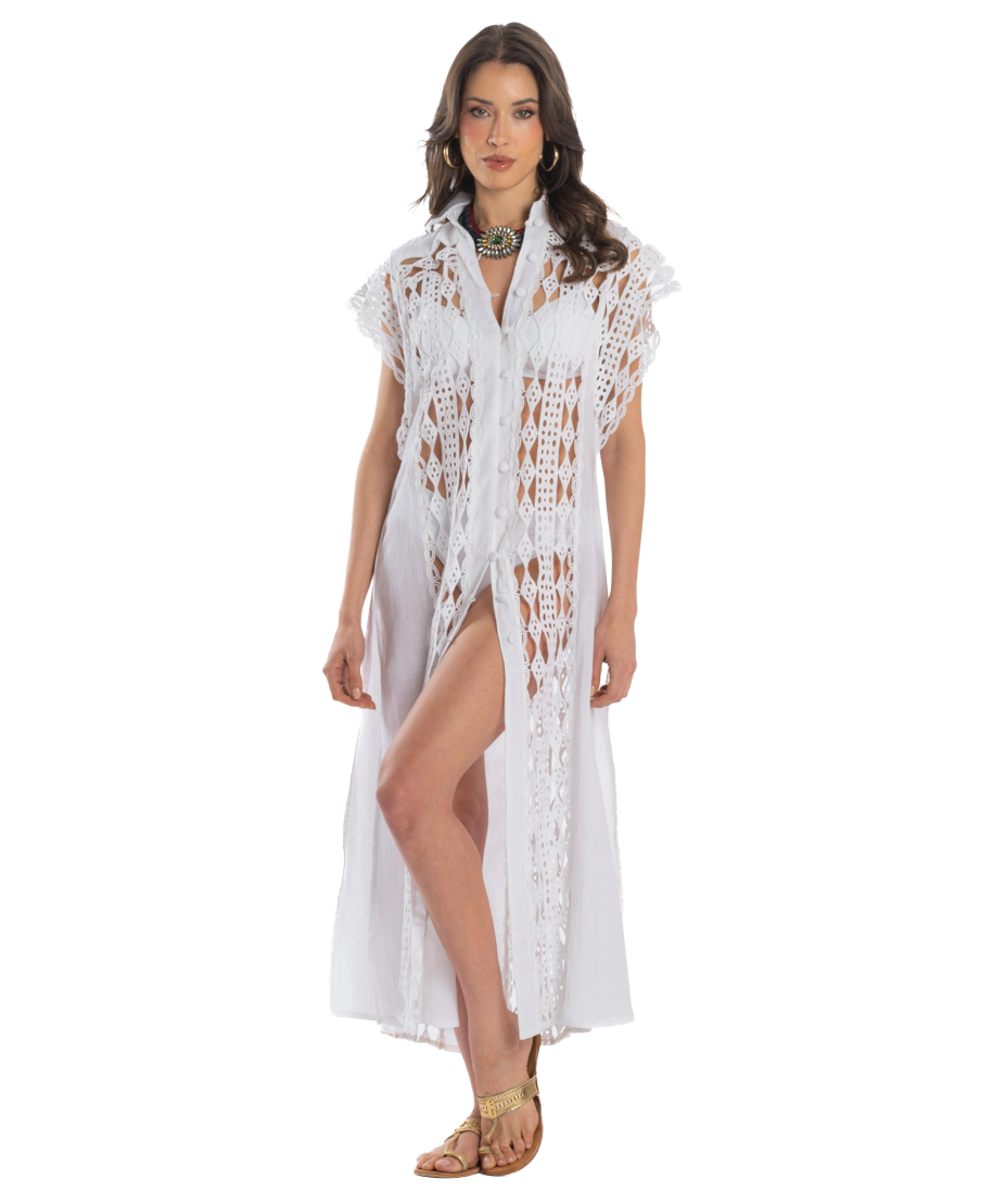 Macramé Chemisier Dress