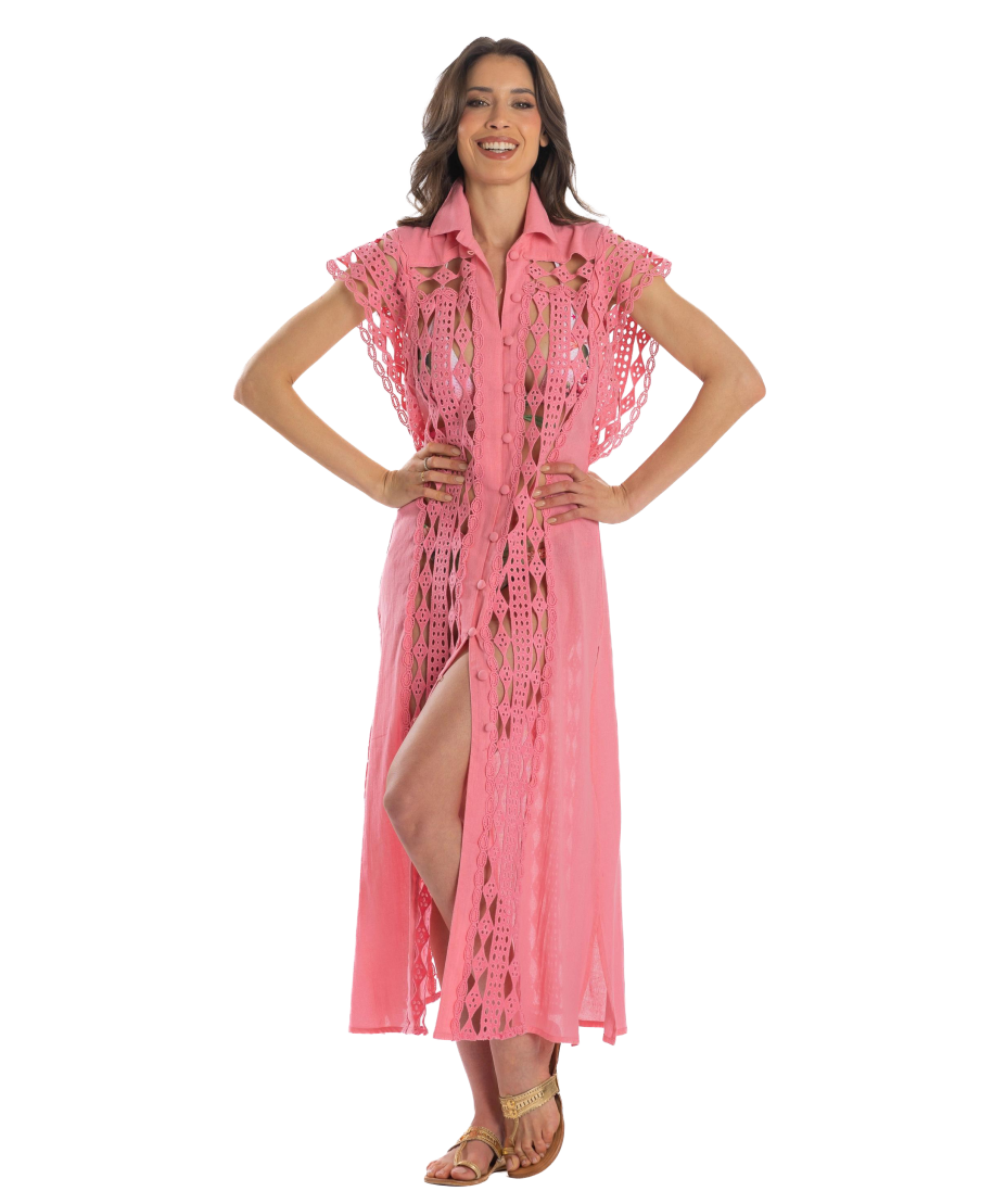 Macramé Chemisier Dress