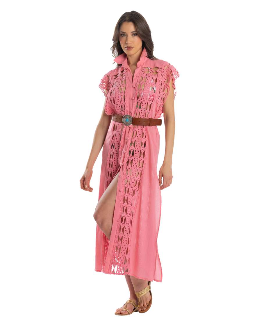 Macramé Chemisier Dress