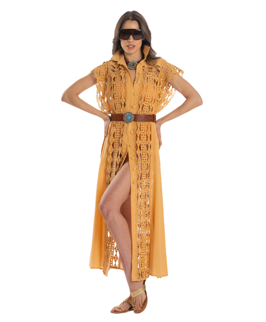 Macramé Chemisier Dress