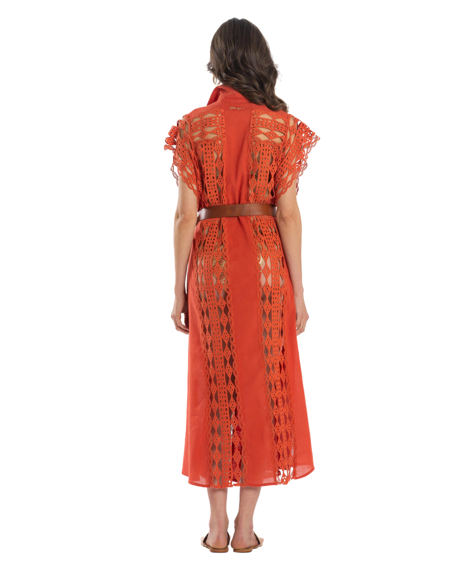 Macramé Chemisier Dress