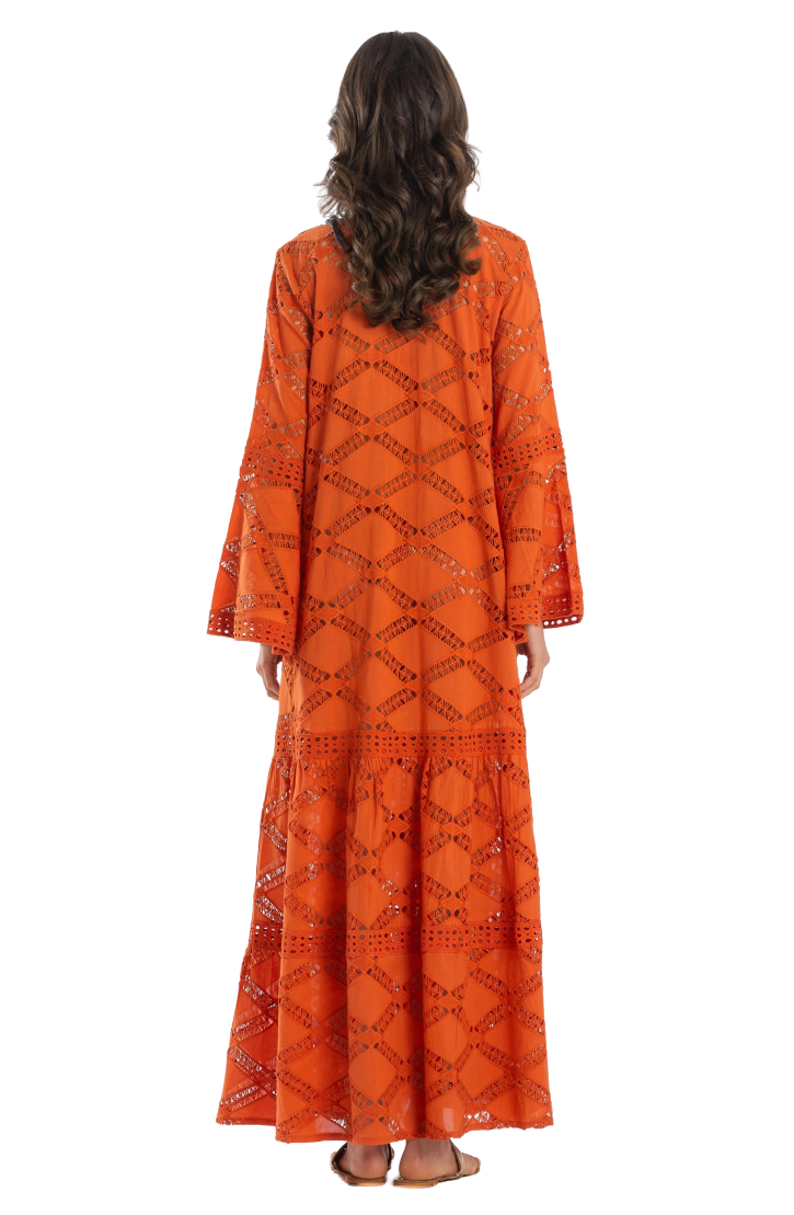 Lace T Solid Robe Dress