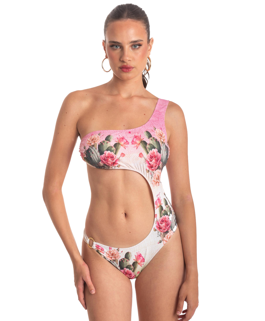 Desert Flower One Piece Swimsuit