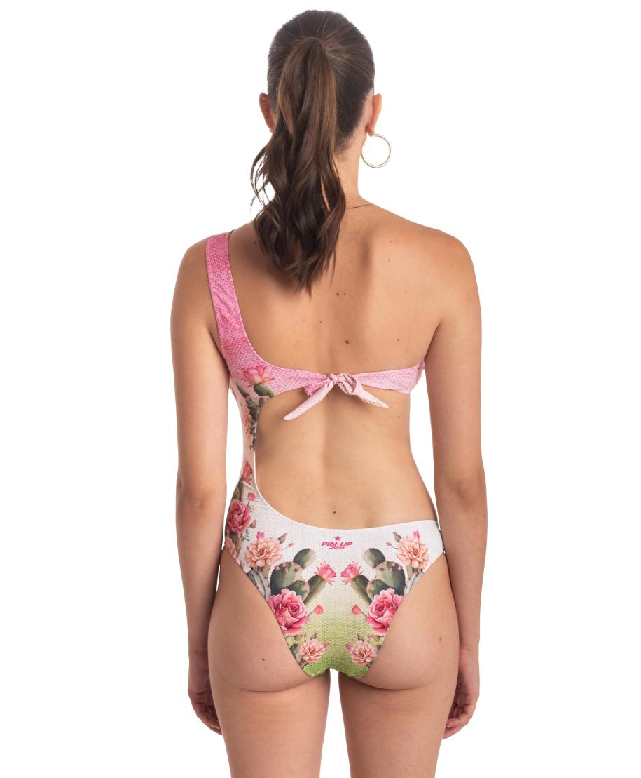 Costume da Bagno Intero Monospalla Fiore del Deserto