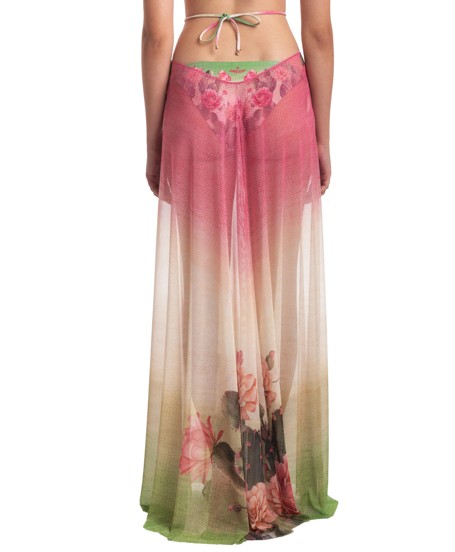 Desert Flower Tulle Pareo Dress
