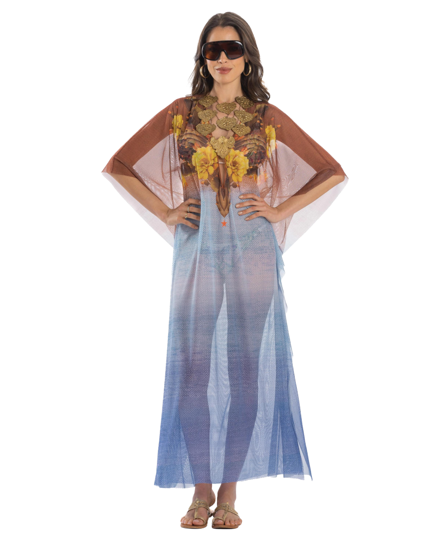 Desert Flower Tulle Caftan