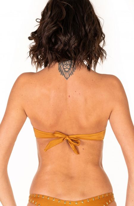 Bandeau Bikini Top With Studs Pin-Up Stars - 14
