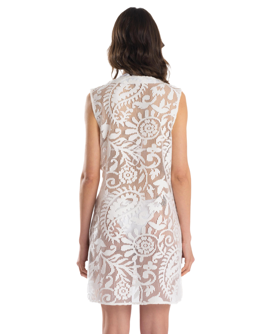 Abito Macramè Tinta Unita