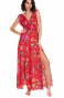 Long Dress Con Spacchi Stampa Camaleonte Pin-Up Stars - 1