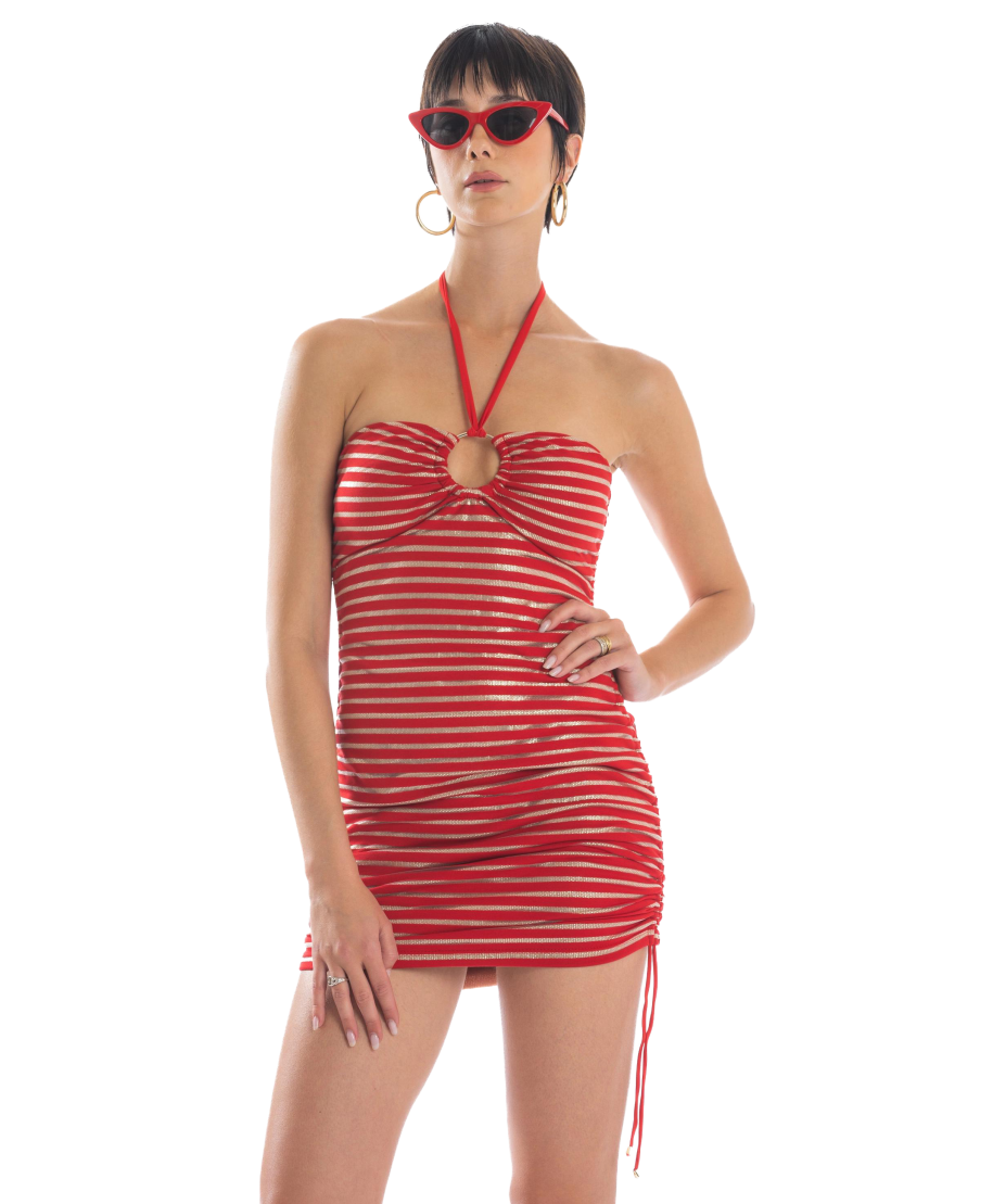 Marina Gold Sheath Dress