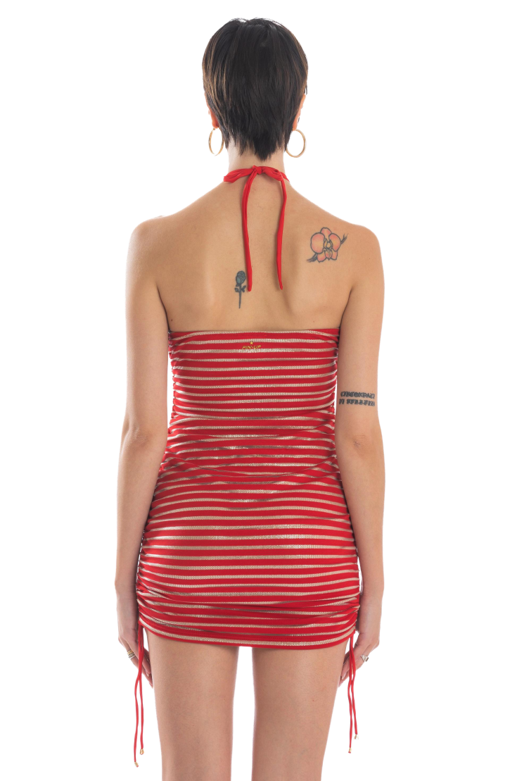 Marina Gold Sheath Dress