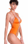 Two-tone one-piece swimsuit in Lycra and Alcantara Pin-Up Stars - 7