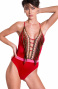 One piece swimsuit with fringe embroidery Pin-Up Stars - 1