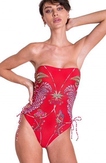 Chameleon Bandeau One Piece Swimsuit Pin-Up Stars - 8