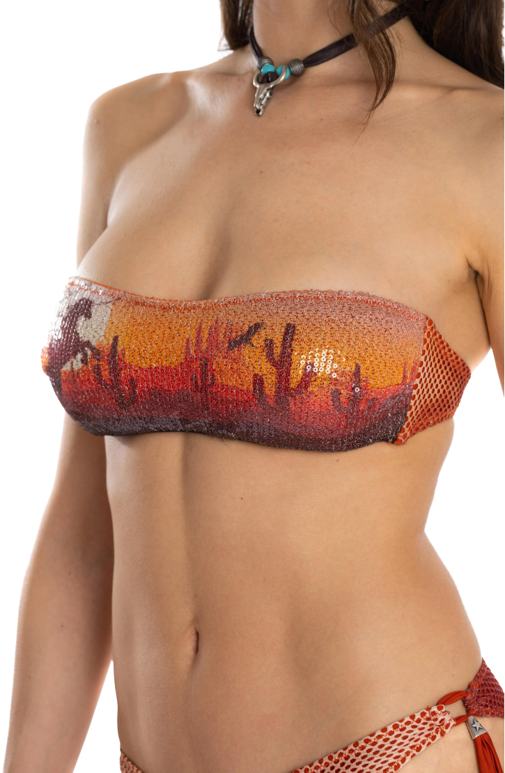 Bikini Bandeau Sequins Far West