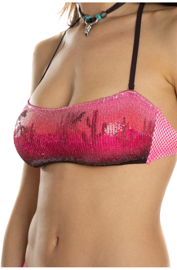 Bikini Bandeau Sequins Far West