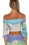 Top Goffrato Maniche Campana Stampa Dune Pin-Up Stars - 3