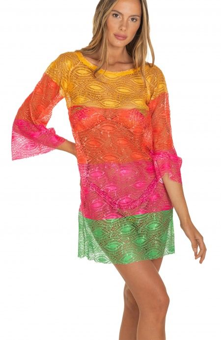 Tunichetta Riga Crochet Paillettes Pin-Up Stars - 1 Tunichetta Riga Crochet Paillettes Pin-Up Stars - 1
