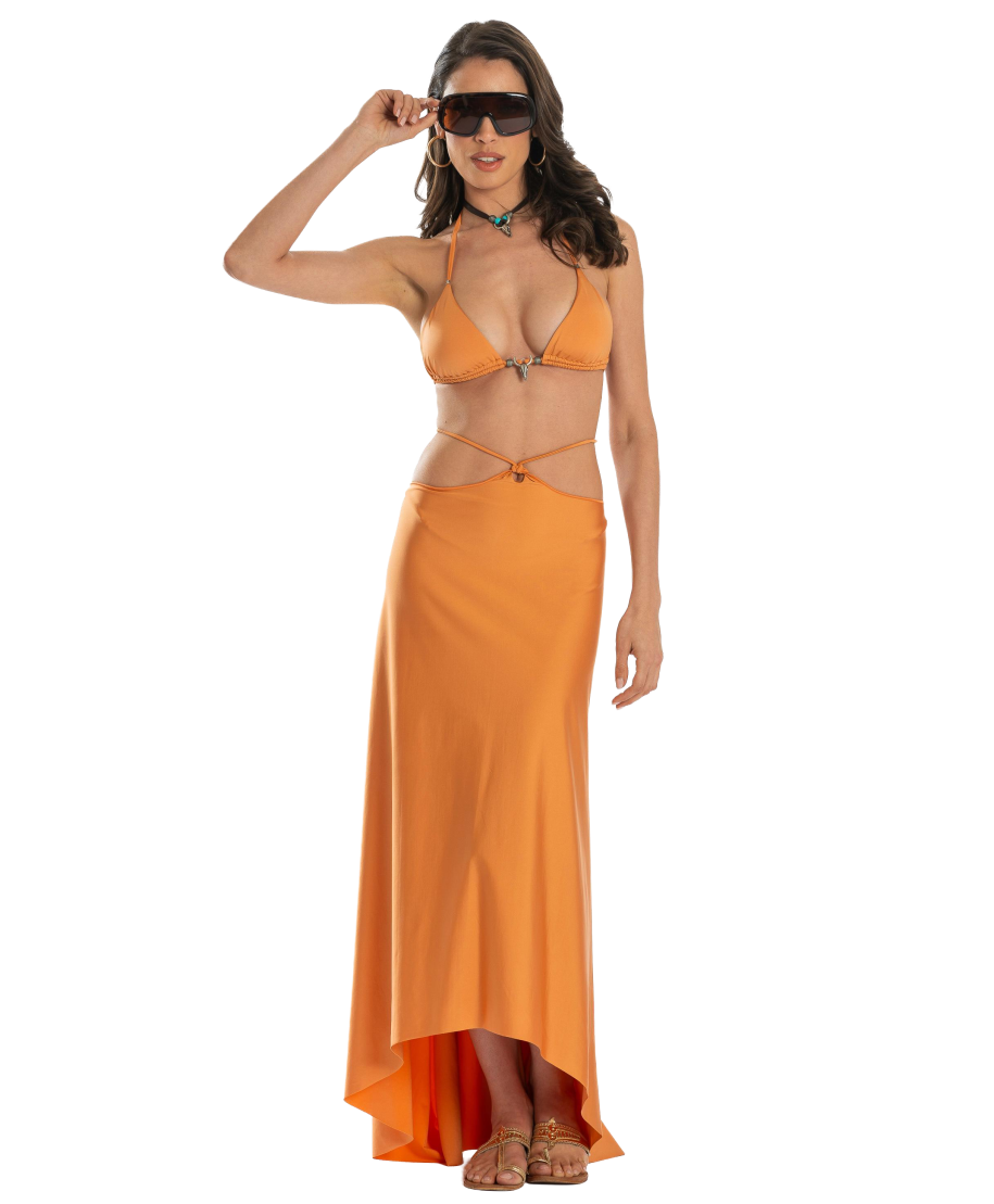 Solid Color Pareo Dress