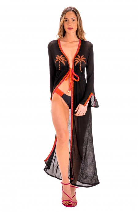 Long Lurex Palms Jersey Dress Pin-Up Stars - 6 Long Lurex Palms Jersey Dress Pin-Up Stars - 6