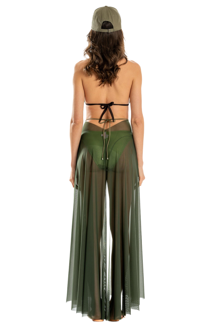Plain Tulle Pareo Dress