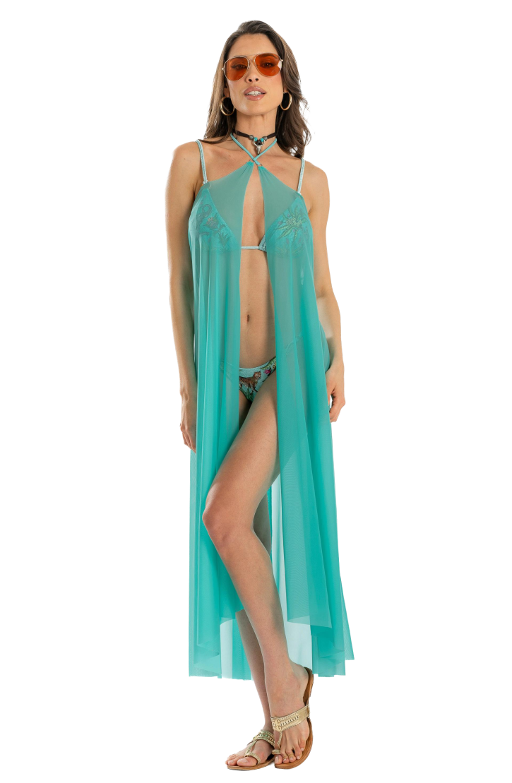 Plain Tulle Pareo Dress