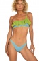 Padded Bandeau Bikini One-Shoulder Slip Lurex Plain Colour Poisson D'Amour - 10
