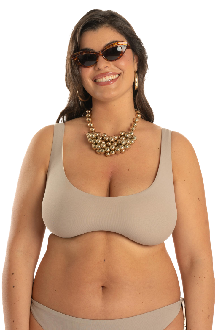 Double Face Curvy Underwire Balconette Bikini Tops