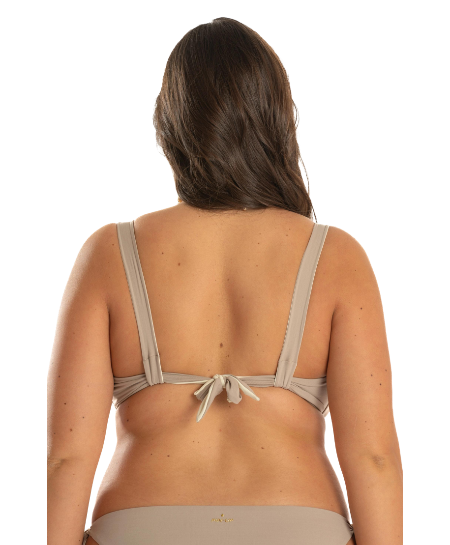 Double Face Curvy Underwire Balconette Bikini Tops