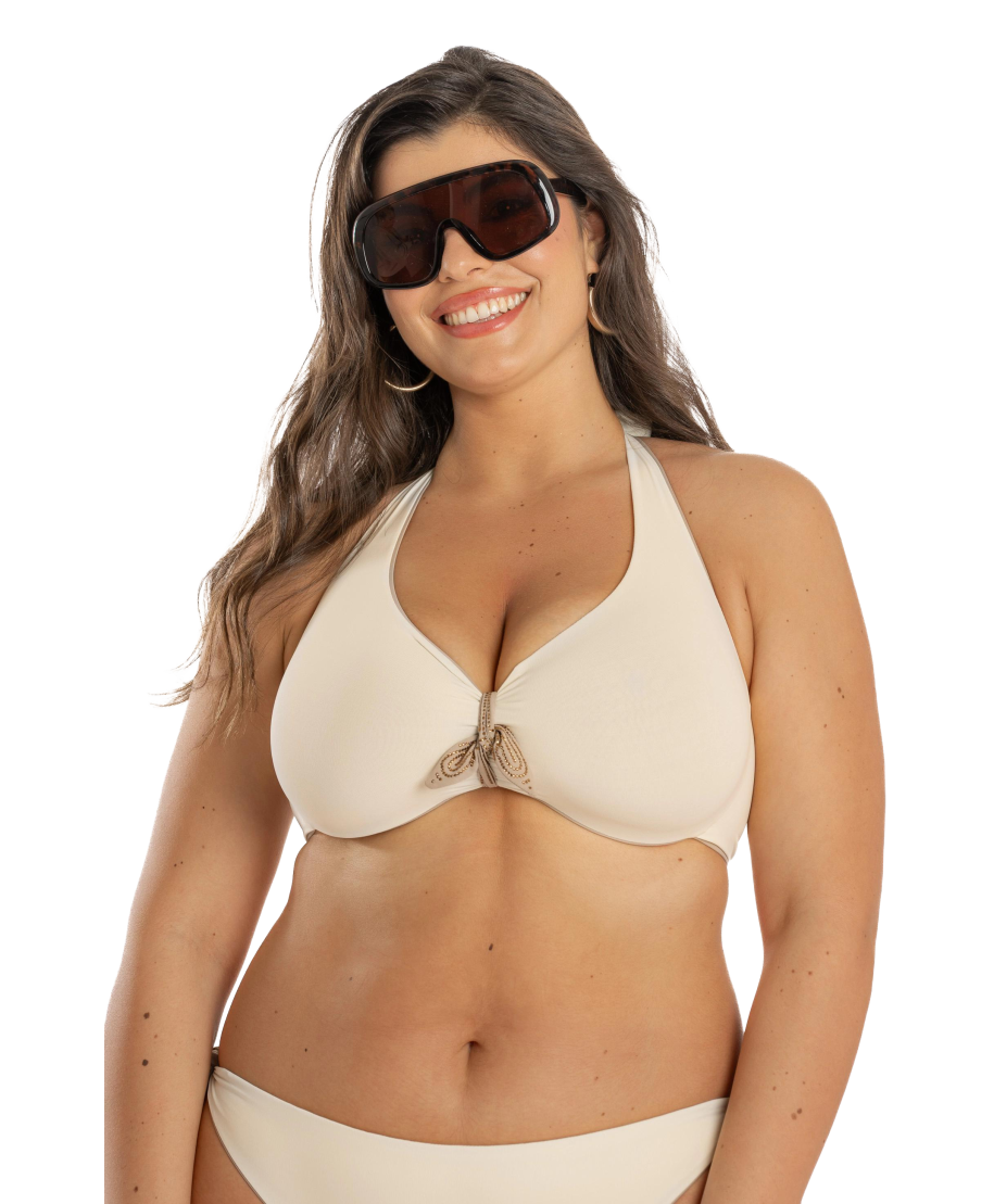 Double Face Curvy Underwire Balconette Bikini Tops