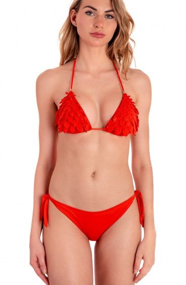 Medium Bathing Suit Tomato Red Wrap Around Swimsuit Classic Womens Swi –  hisOpal art~swimwear~fashion