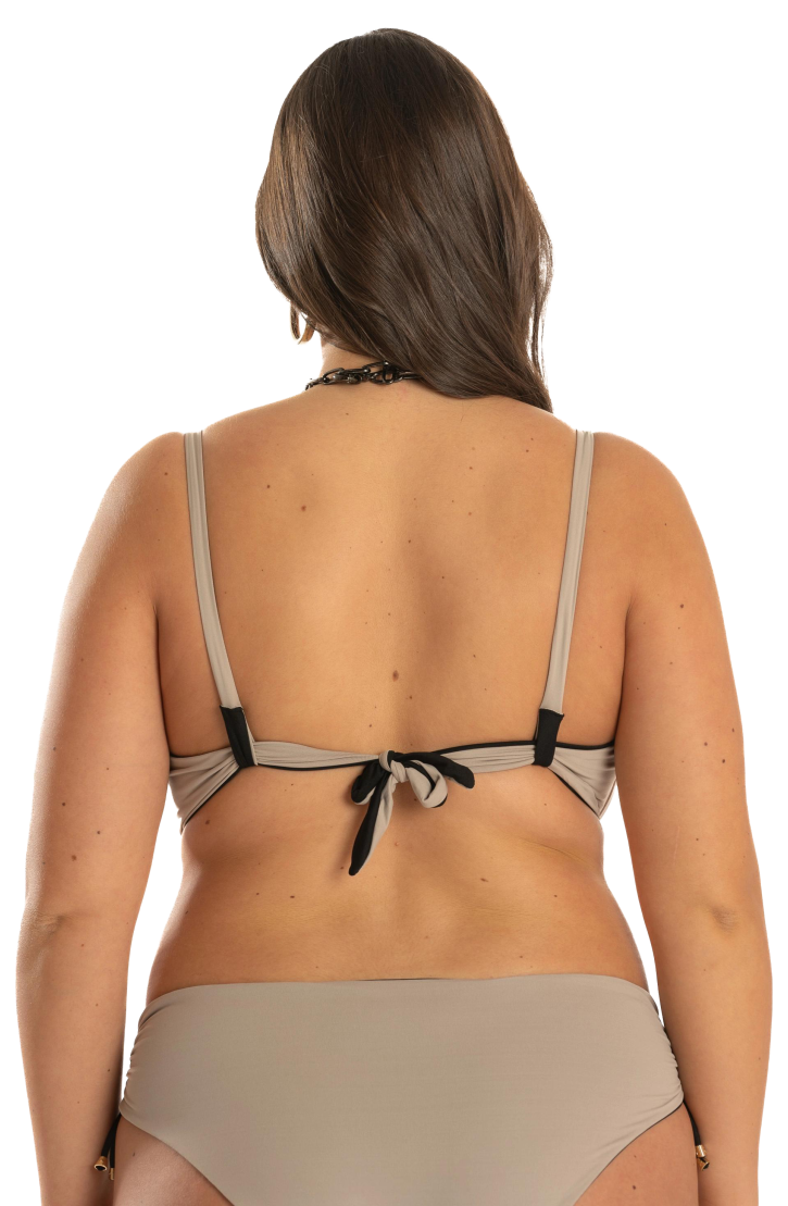Double Face Curvy Underwire Balconette Bikini Tops