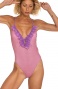 Padded One-piece Swimsuit With Rouge Colour Lurex Poisson D'Amour - 3