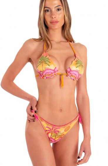 Bikini Triangle Padded Briefs Brazilian Alcantara Embroidery Studs Print Dune Pin-Up Stars - 5