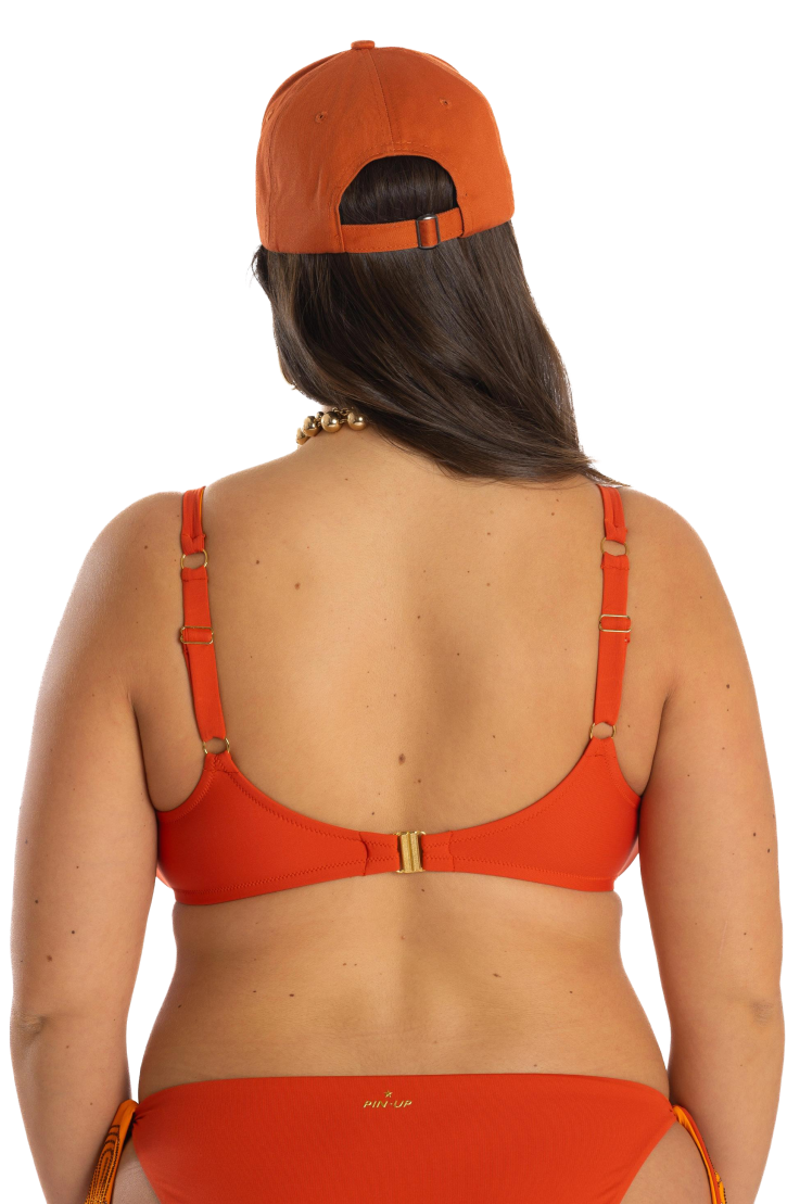 Curvy Solid Color Bikini Brassiere Tops