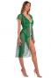 Dress With Drawstring Solid Color Mesh Pin-Up Stars - 6
