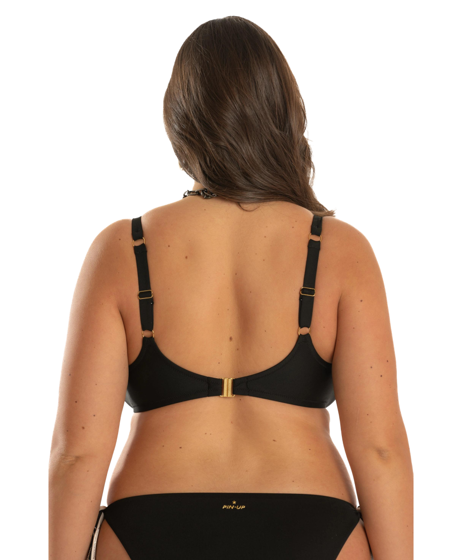 Top Bikini Brassiere Tinta Unita Curvy