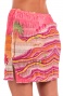 Embossed Mini Skirt With Dune Print Slits Pin-Up Stars - 5
