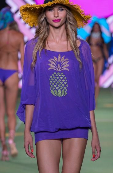 Tubino Maniche a Farfalla Tulle E Ananas Lurex Pin-Up Stars - 1