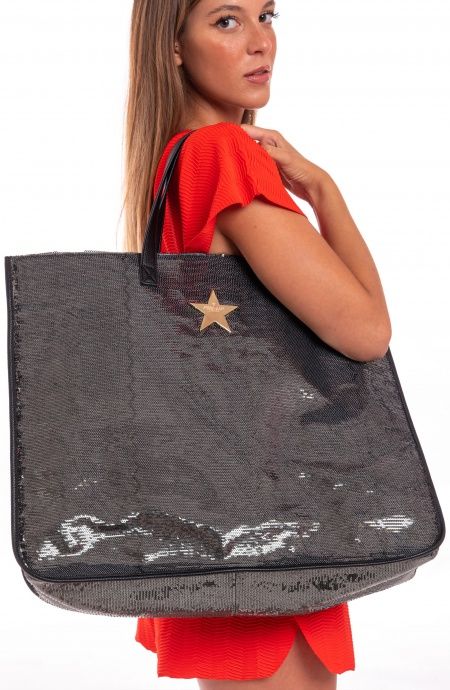 Shopping Bag Paillettes Tinta Unita Pin-Up Stars - 1