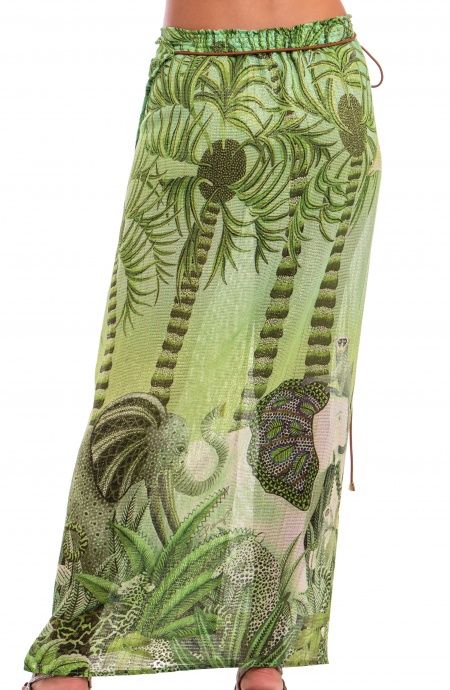 Palm Paradise Cotton Laminated Gauze Pareo Dress Pin-Up Stars - 3