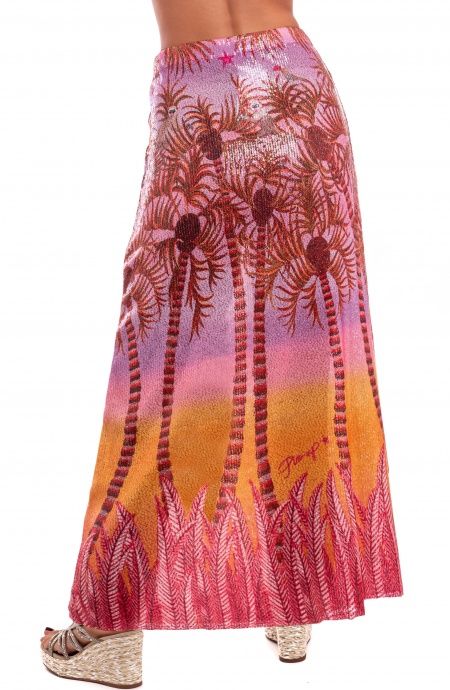 Palm Paradise Sequined Long Skirt Pin-Up Stars - 2