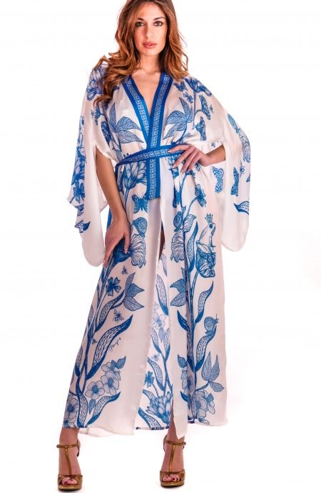 Kimono Viscose Satin Prince Charming Pin-Up Stars - 6